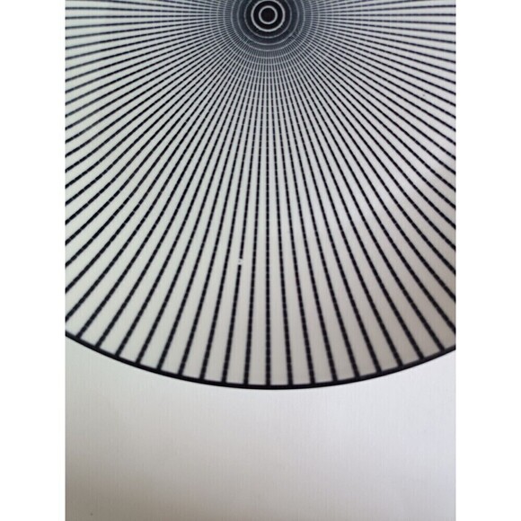 Royal Norfolk Dinner Plates Black White Optical Swirl SET OF 2 Round  10 1/2" - Picture 5 of 6